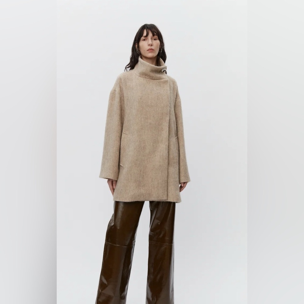 NWT Day Birger et Mikkelsen Keaton - Fluffy - Wool Pea Coat oversized cut